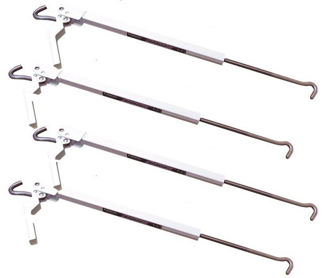 Torklift S9521 Original FastGun Turnbuckles - White Short Range 14.5"-21.5" (Complete Set of 4)