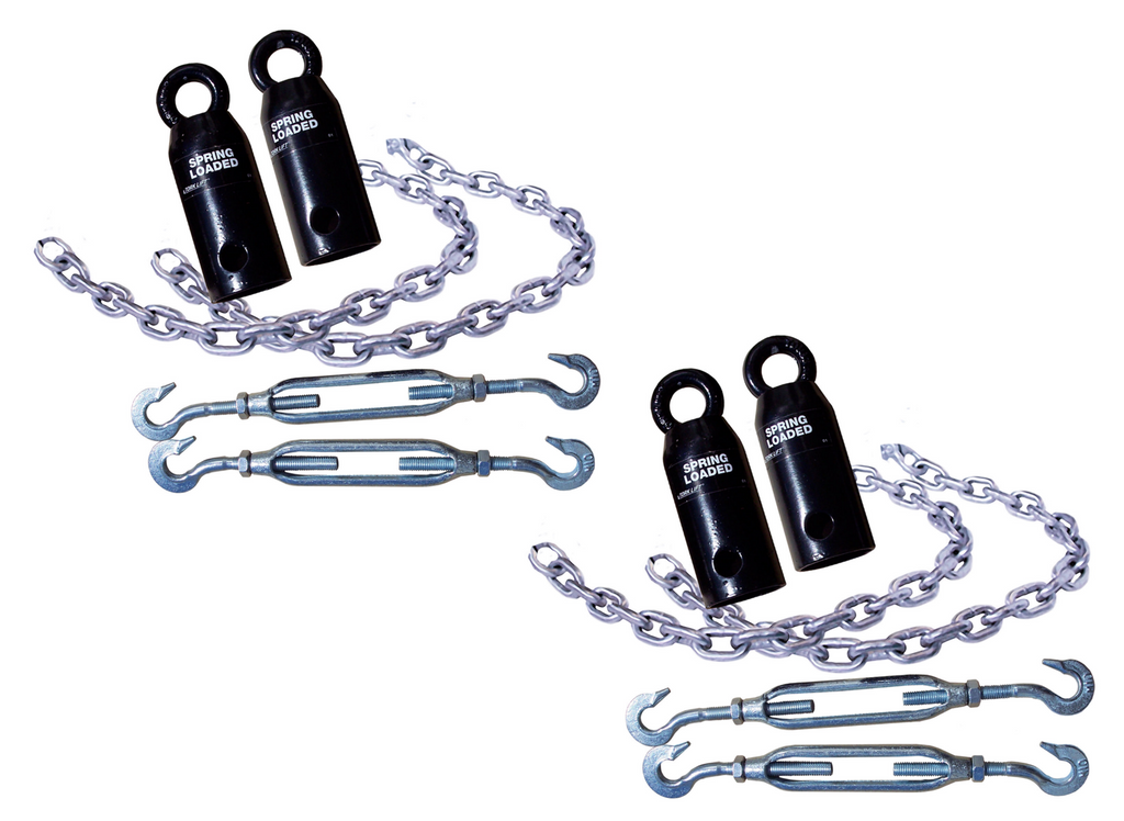 Torklift S9000 Basic SpringLoad Camper Turnbuckles - Steel Chain (Complete Set of 4)